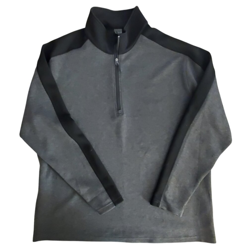 Storm Creek Collaborator Quarter Zip Pullover Sweater Men's 2XL Gray/Black